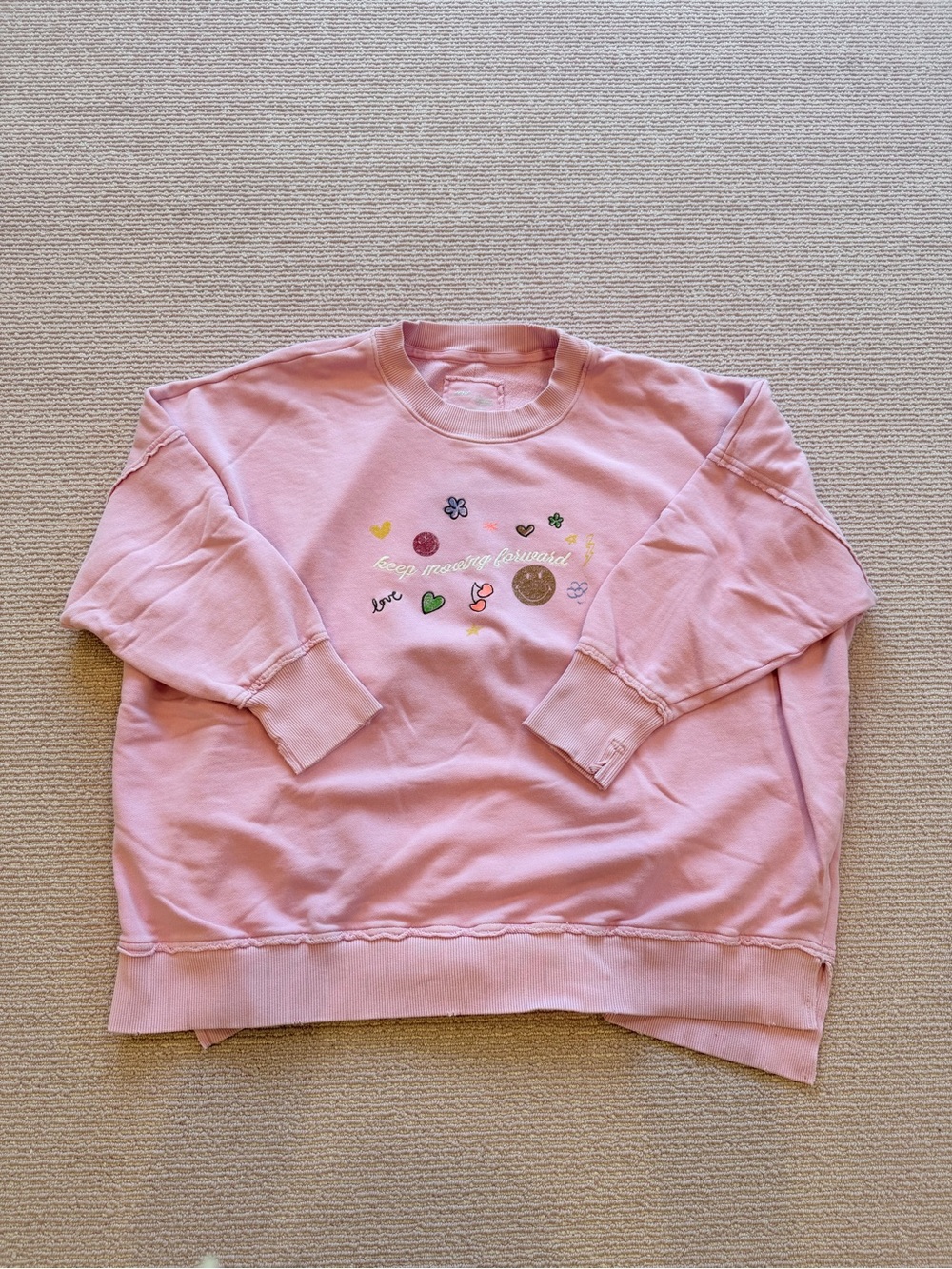 Aerie Pink Oversized Crewneck Sweatshirt - Picture 1 of 1